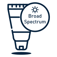 icon ครีมกันแดดที่เขียนว่า Broad Spectrum